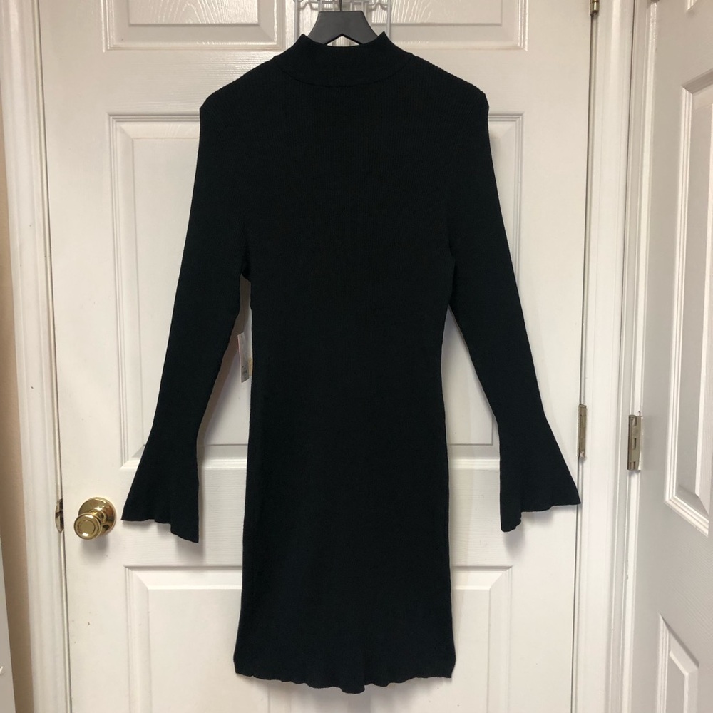 INTEMPO Long Sleeve Form Fitting Cutout Sweater Dress - Picture 8 of 15